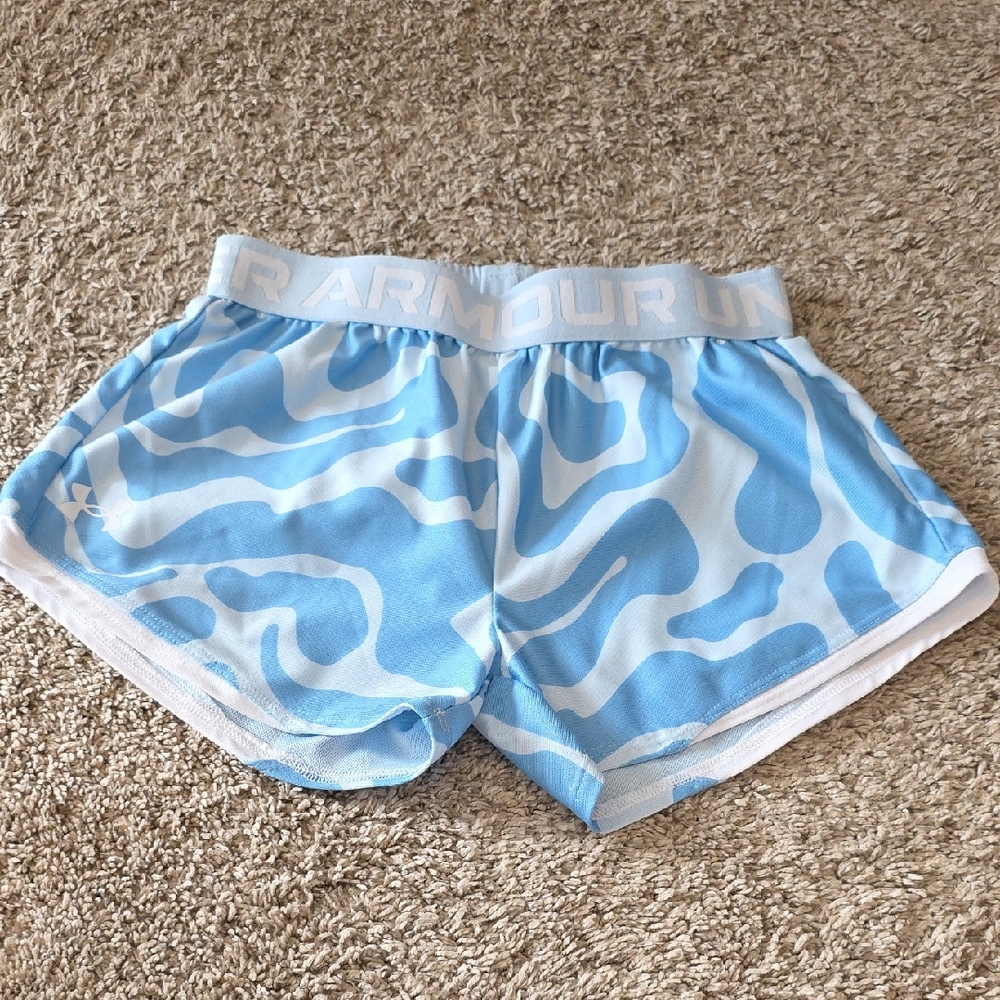 Blue & White Swirl Shorts